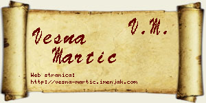 Vesna Martić vizit kartica